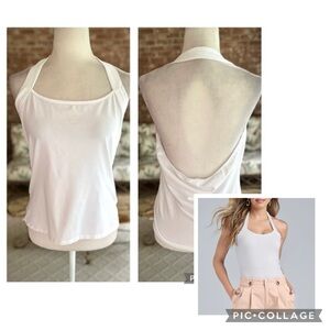 Venus Halter Top Knit White L Summer